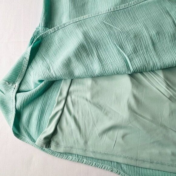 Frye & Co Green Crystal Springs Dress Size L Lined V Neck New With Tags - Picture 8 of 15